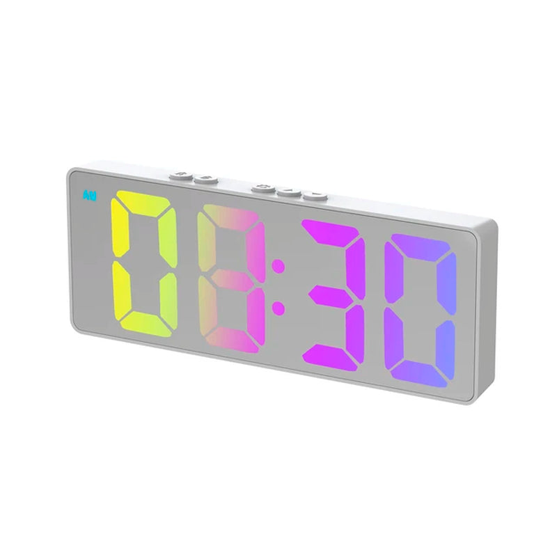 LED Student Digital Alarm Clock - Voice Control, Dual Snooze, Dual Alarms, Temperature Display, 12/24H